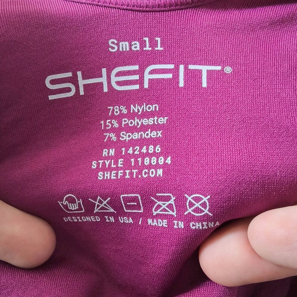 SHEFIT Perfect Lounge Bra Front Zip Sports Bra Fuchsia Heather Small Athleisure - Picture 3 of 5
